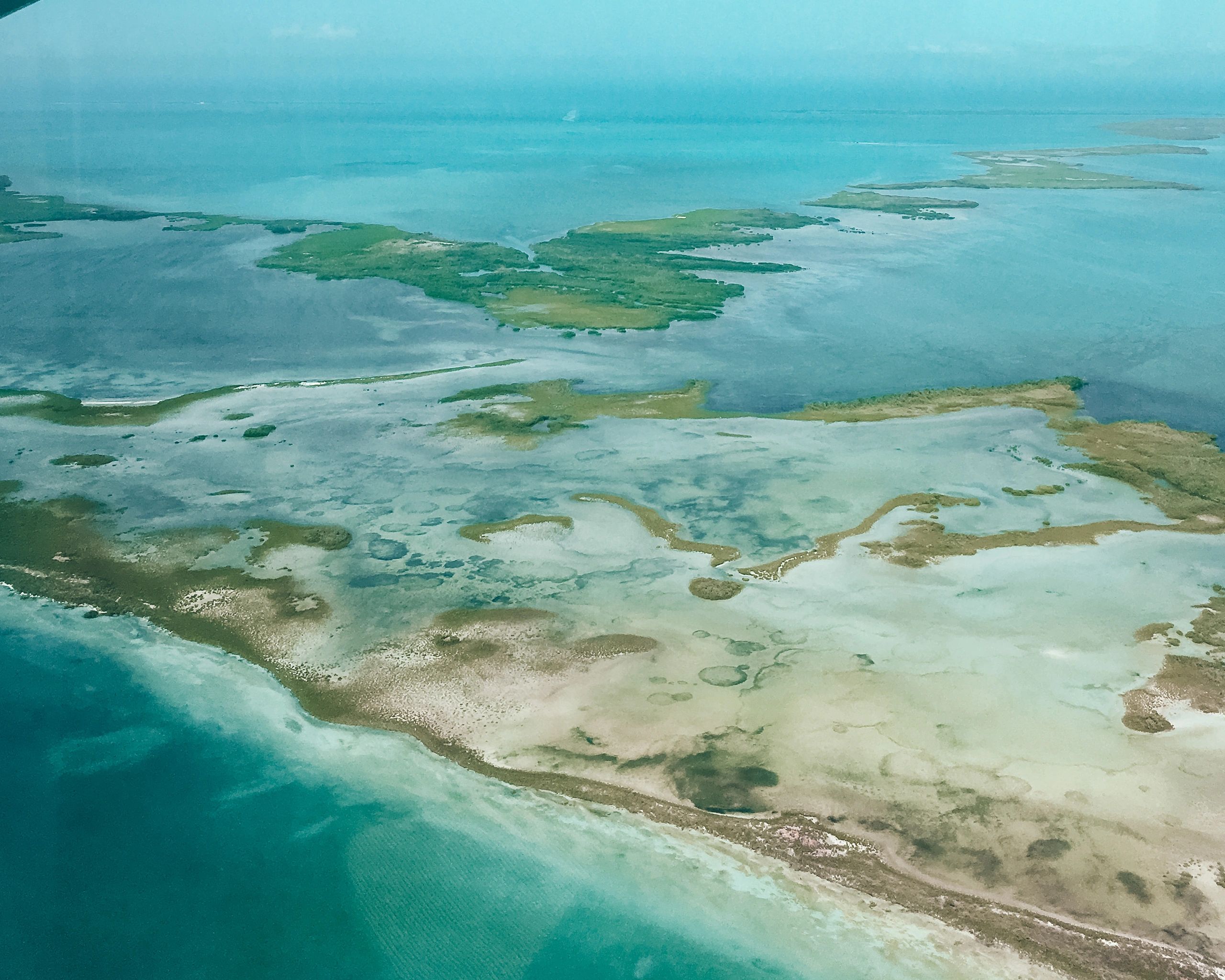 View on islands from above