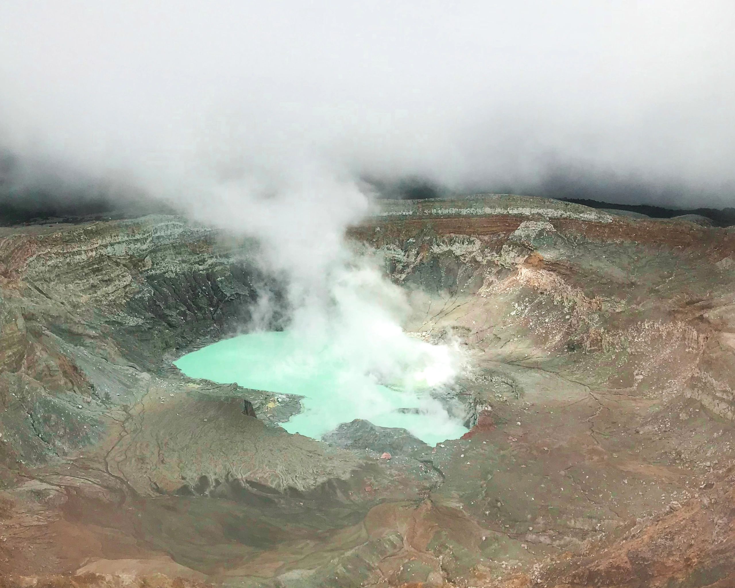 Poas Volcano in the morning