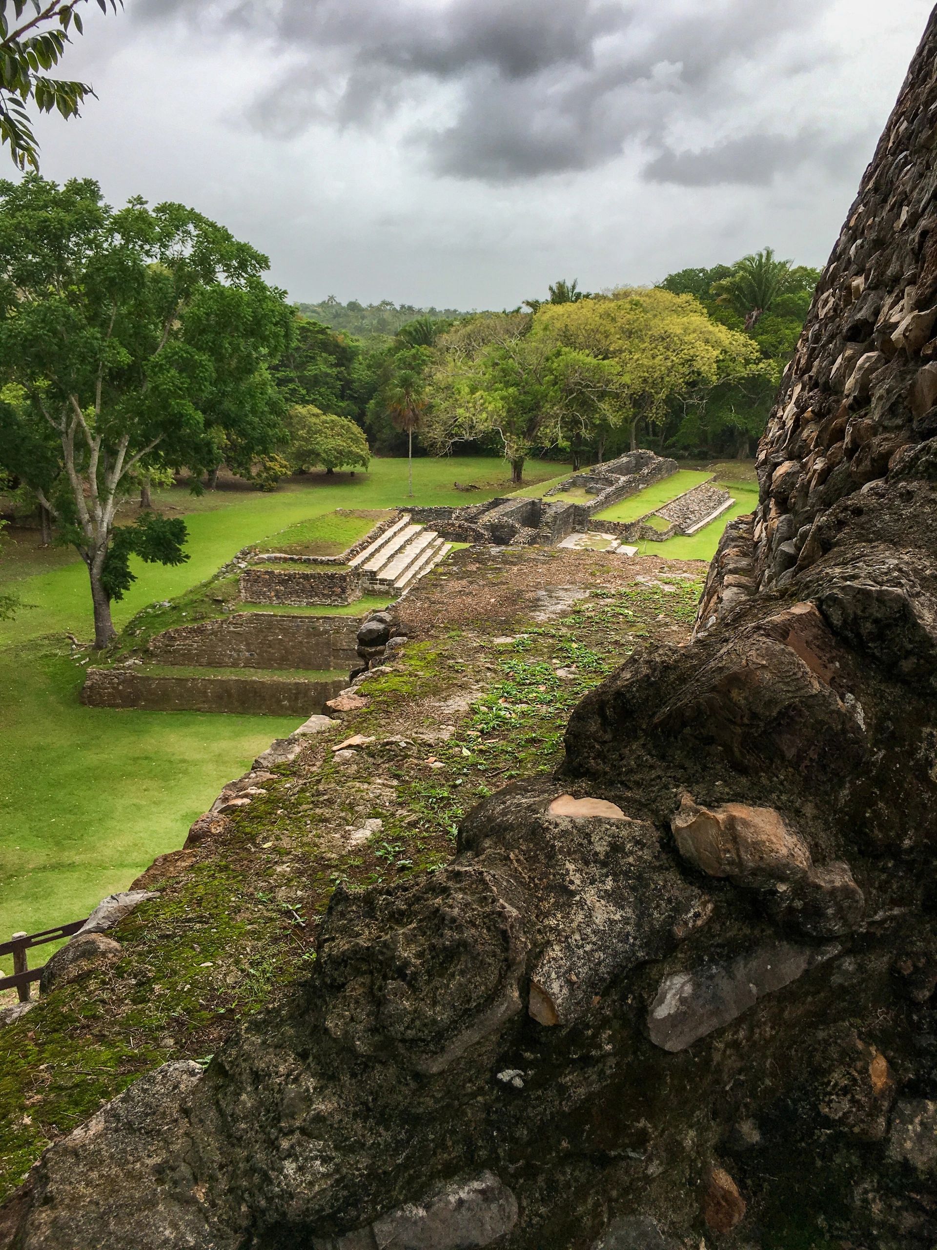 View from above on Altun Ha Ruins in Belize