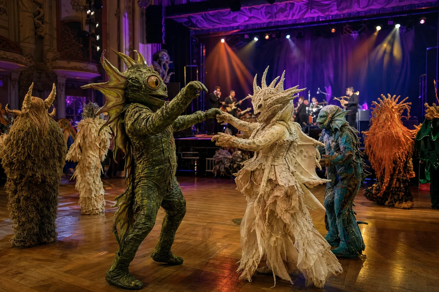 Sample picture: a monster costume ball