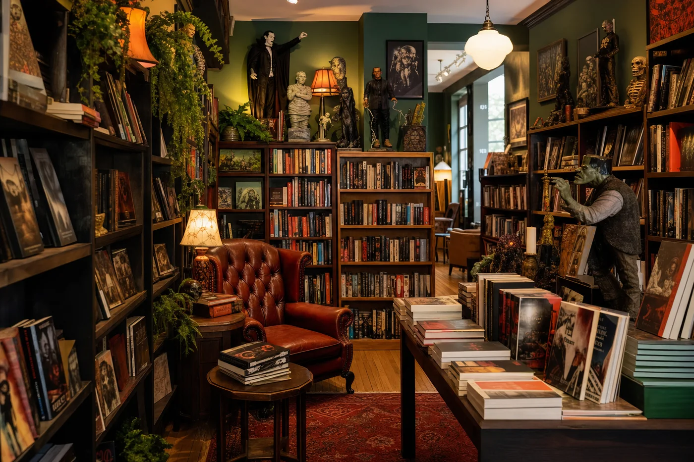Sample picture: a horror bookshop interior