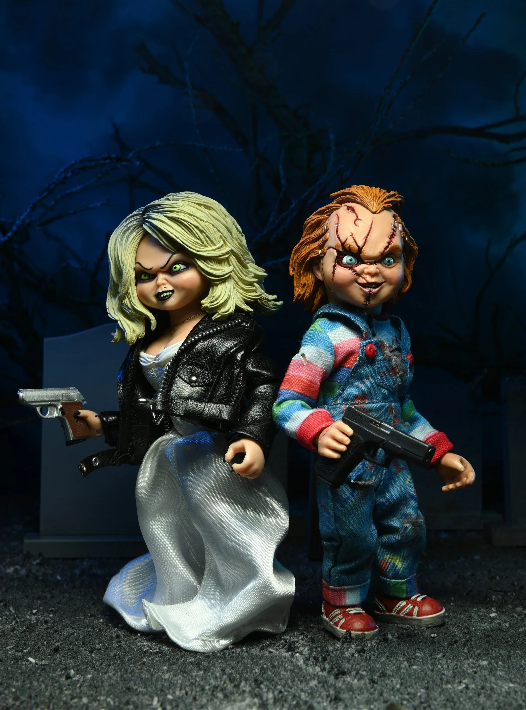 Bride of Chucky - Chucky and Tiffany 8" Clothed Action Figure (2-Pack)